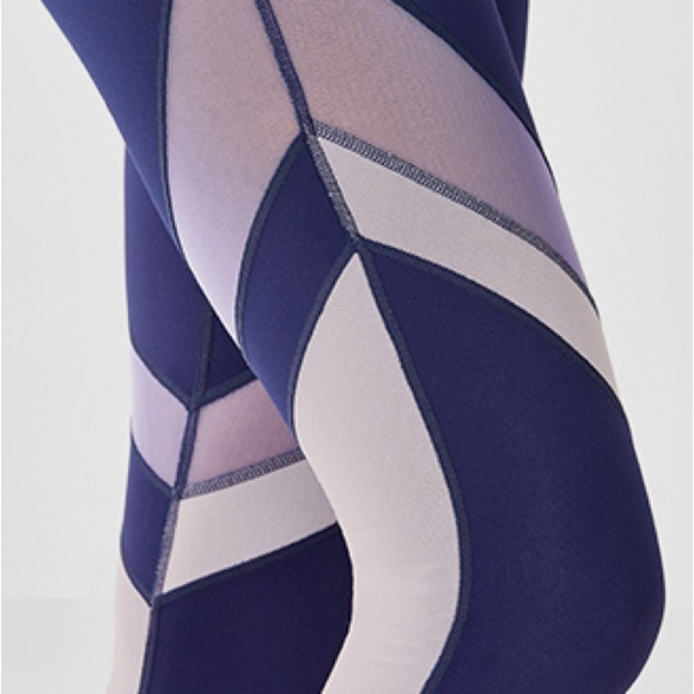 Fabletics Navy and Lavender Leggings - Picture 3 of 3